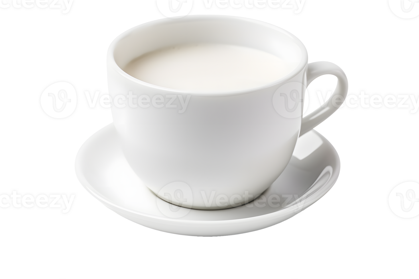 AI generated hot milk isolated on transparent background png