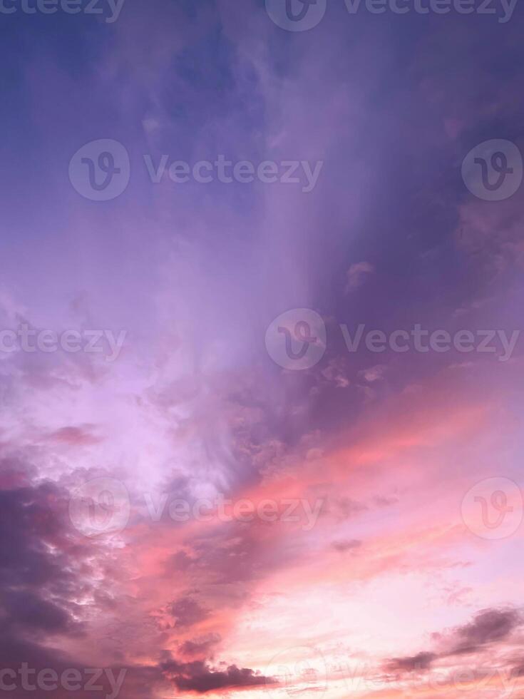 beautiful and romantic sunset in the sky photo