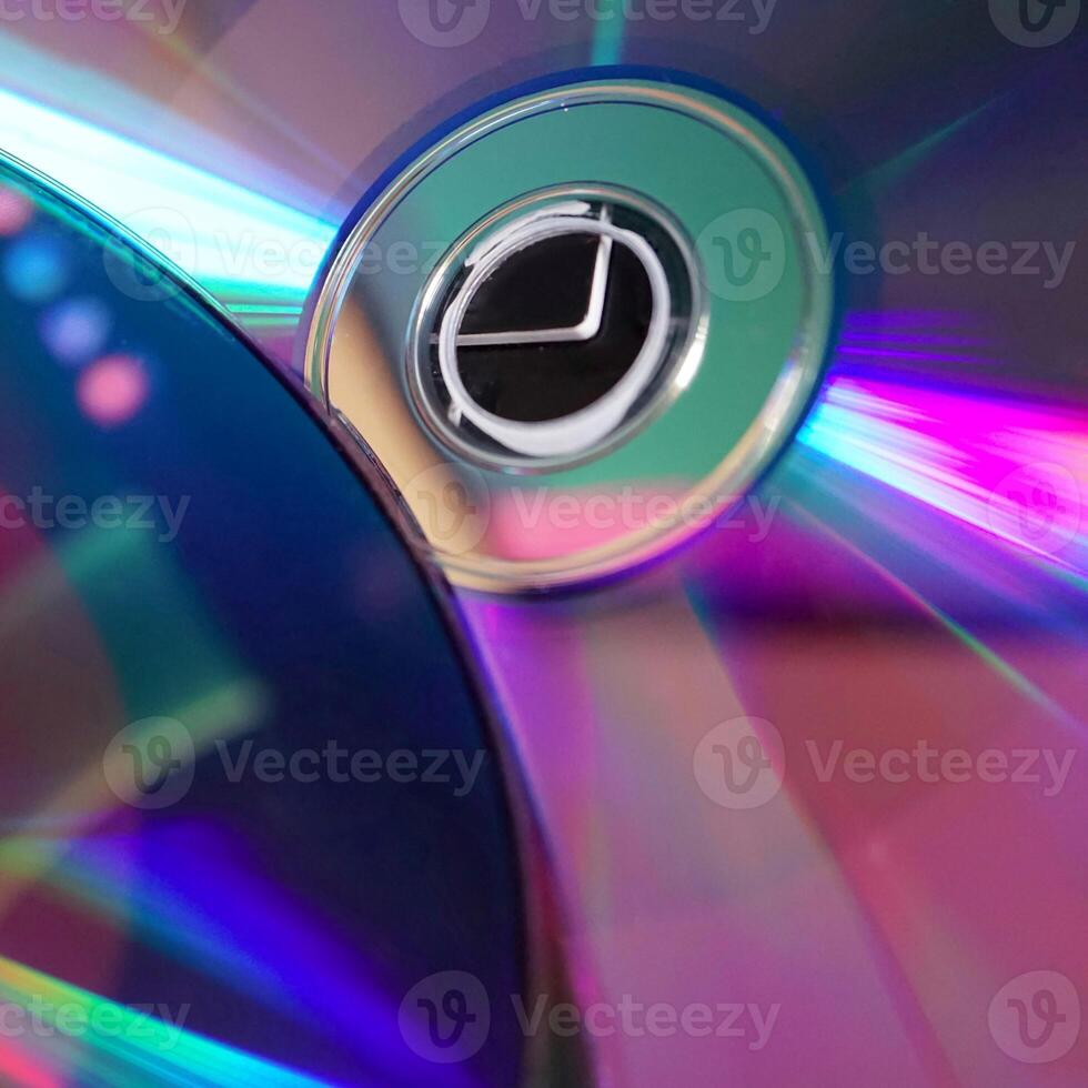 light and colors reflected on a compact disc photo