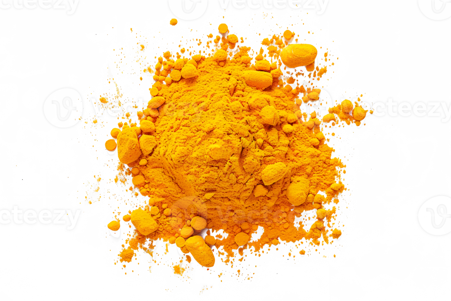 AI generated Top view turmeric powder PNG