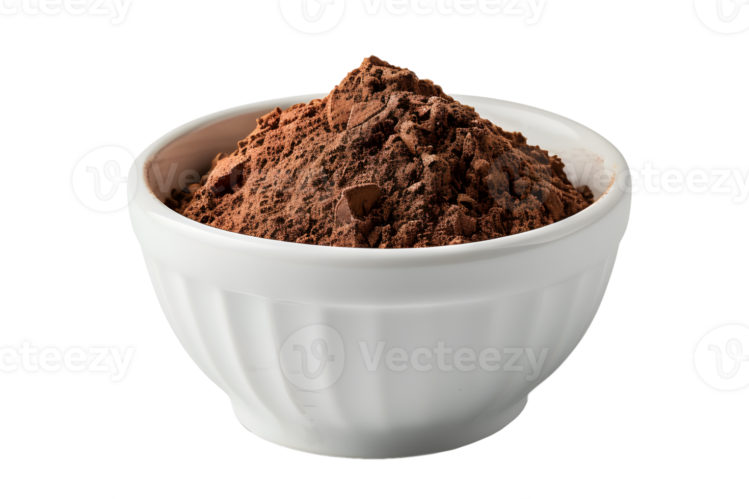 AI generated Cocoa powder in bowl PNG