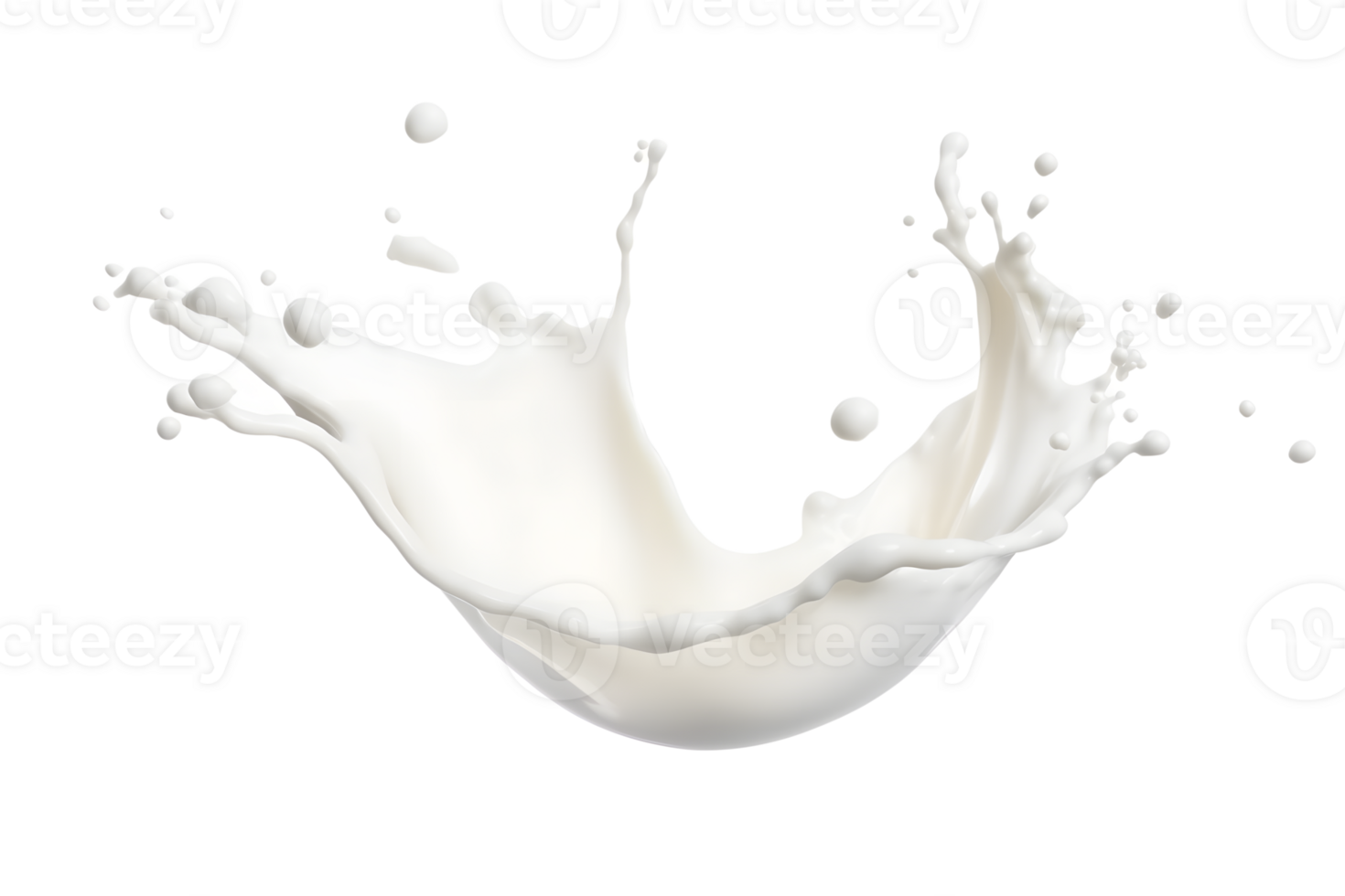 AI generated Splash of milk isolated on transparent background png