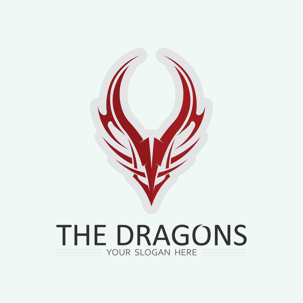 Dragon vector icon illustration