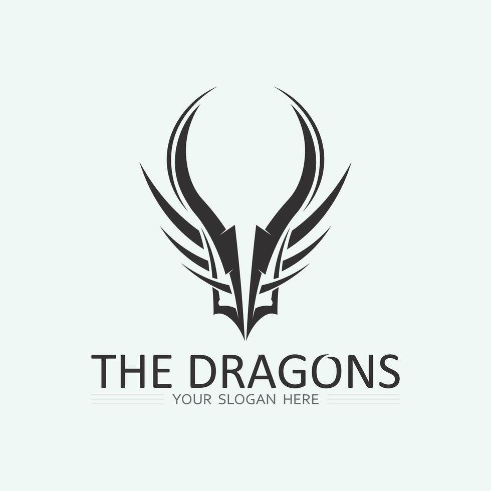 Dragon vector icon illustration