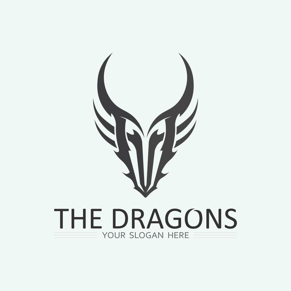 Dragon vector icon illustration