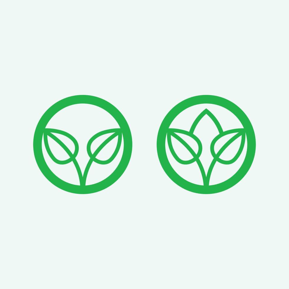 vector de diseño de logotipo de hoja para plantilla de símbolo de naturaleza editable, icono de vector de elemento de naturaleza de ecología de logotipo de hoja verde.