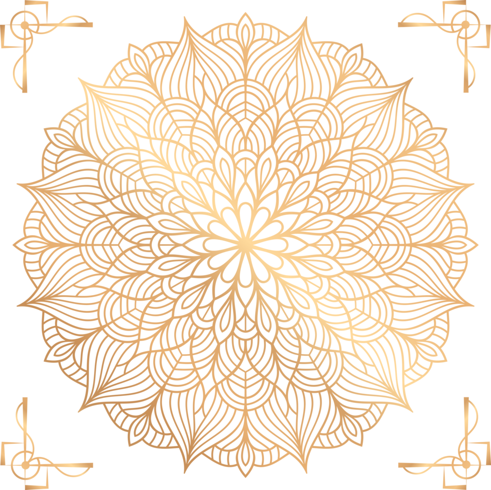 Ramadan,Eid, Arabic Islamic east style Mandala transparent. Mandala png background element. Abstract golden mandala. Mandala PNG Elements