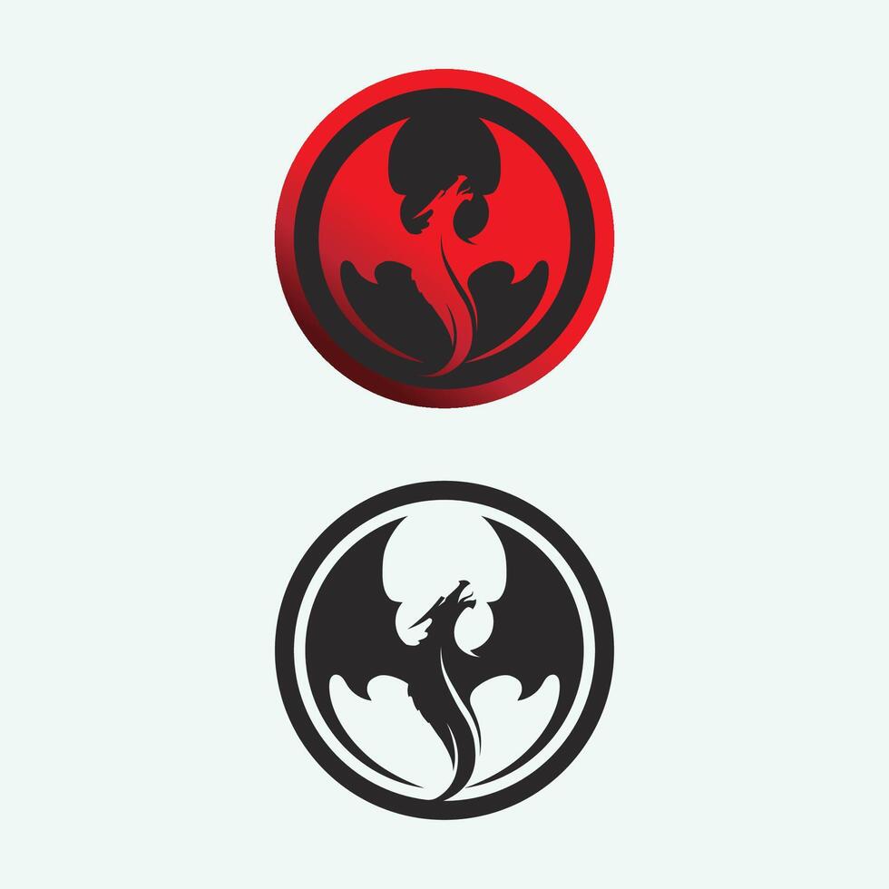 Dragon vector icon illustration