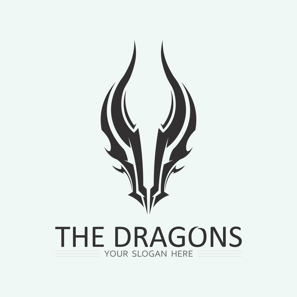 Dragon vector icon illustration