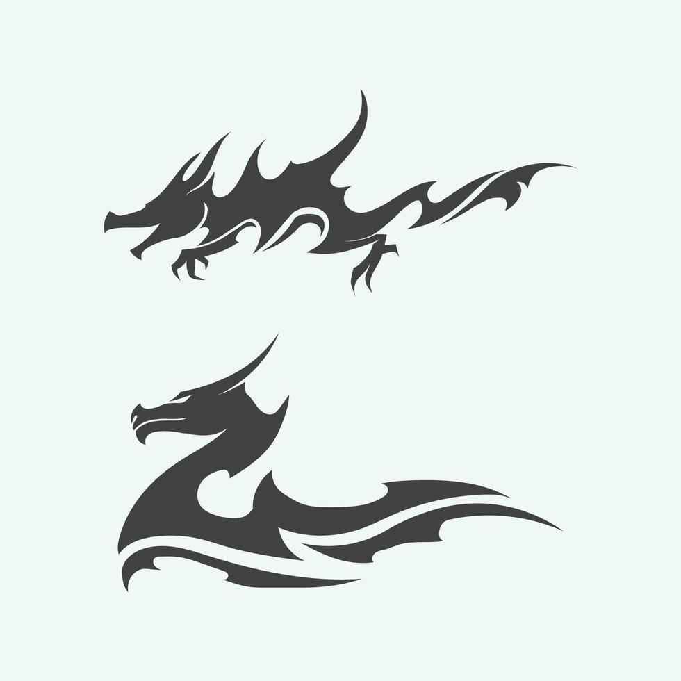 Dragon vector icon illustration