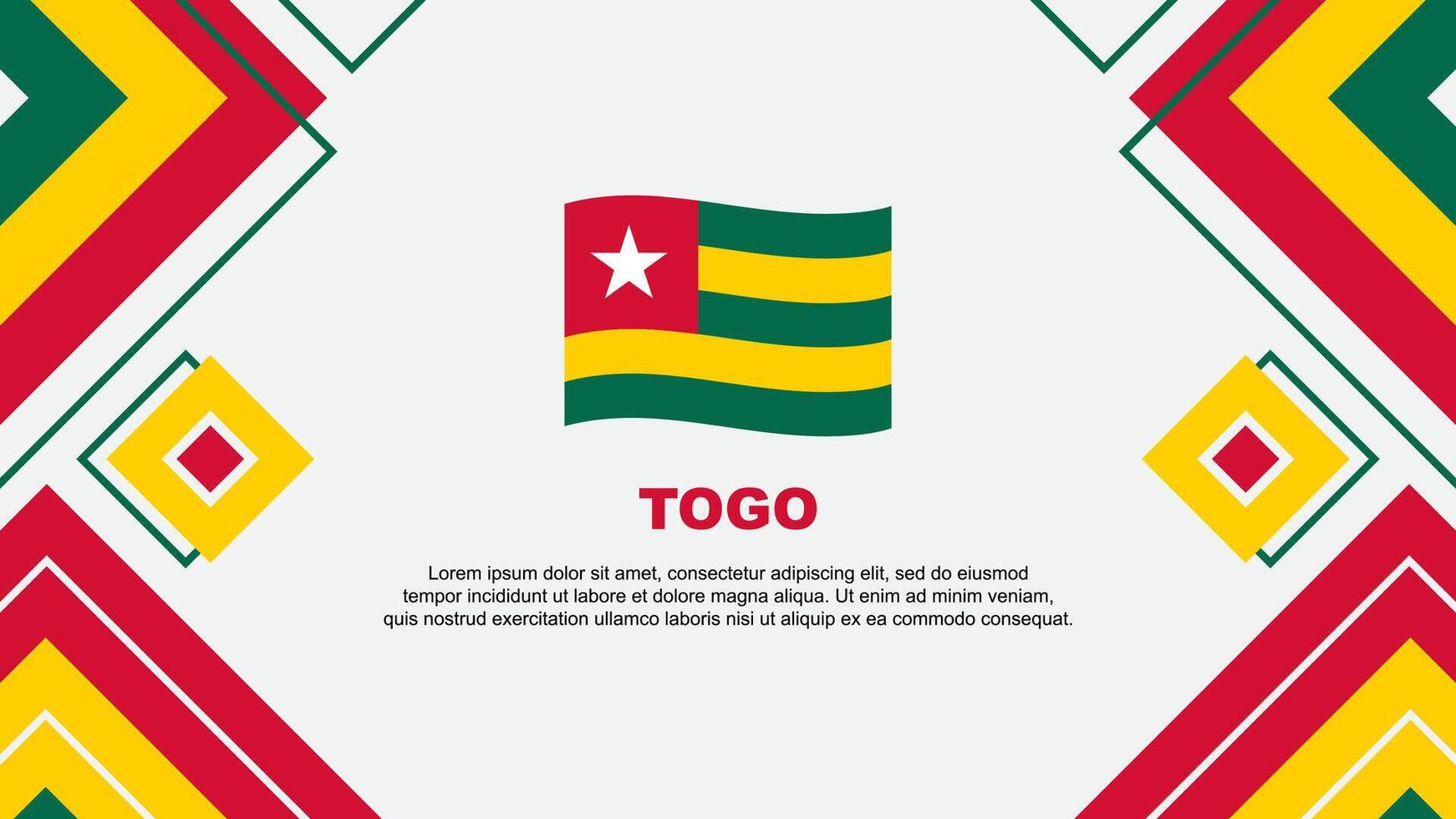 Togo Flag Abstract Background Design Template. Togo Independence Day Banner Wallpaper Vector Illustration. Togo Background