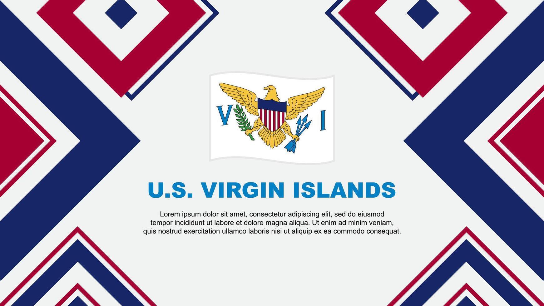 U.S. Virgin Islands Flag Abstract Background Design Template. U.S. Virgin Islands Independence Day Banner Wallpaper Vector Illustration. U.S. Virgin Islands Independence