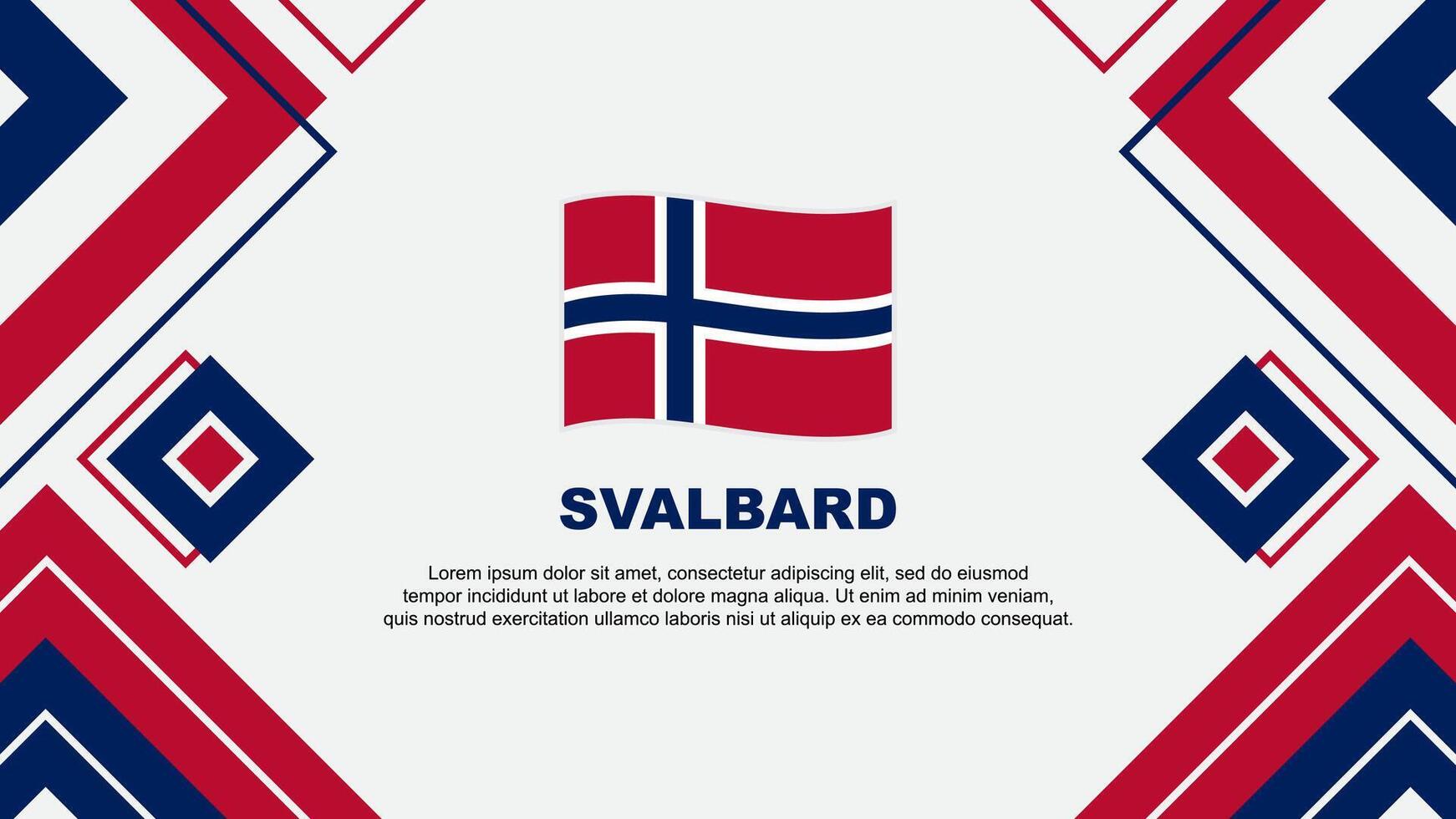 Svalbard Flag Abstract Background Design Template. Svalbard Independence Day Banner Wallpaper Vector Illustration. Svalbard Background