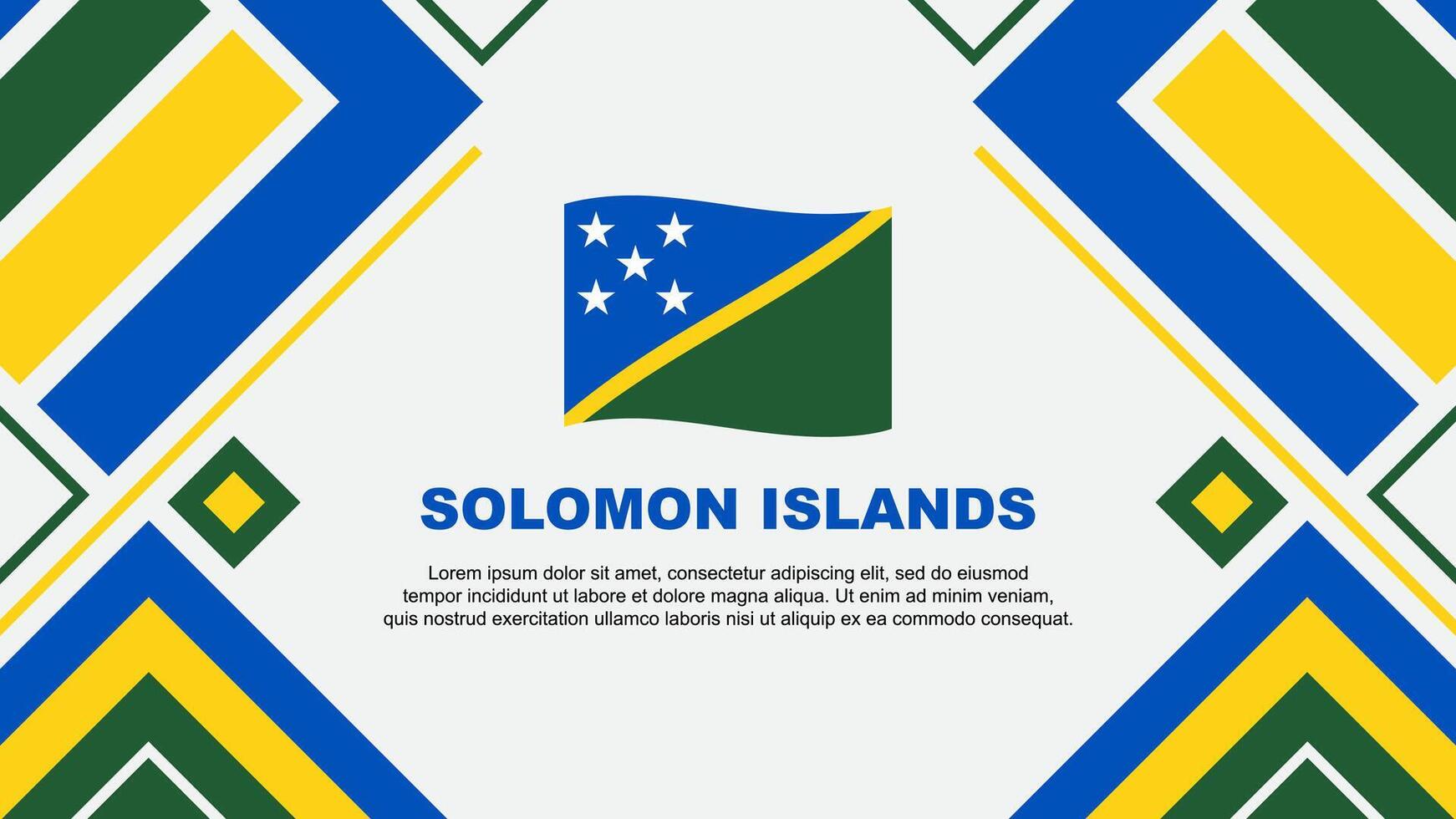 Salomón islas bandera resumen antecedentes diseño modelo. Salomón islas independencia día bandera fondo de pantalla vector ilustración. Salomón islas bandera