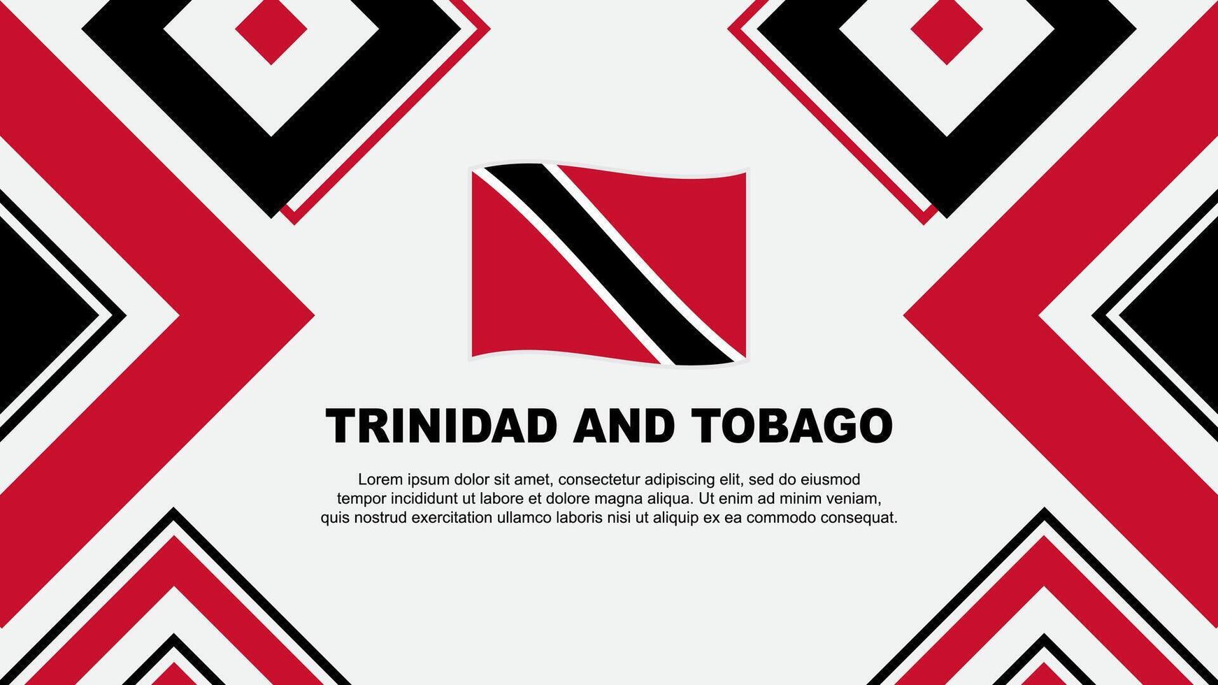 Trinidad And Tobago Flag Abstract Background Design Template. Trinidad And Tobago Independence Day Banner Wallpaper Vector Illustration. Trinidad And Tobago Independence