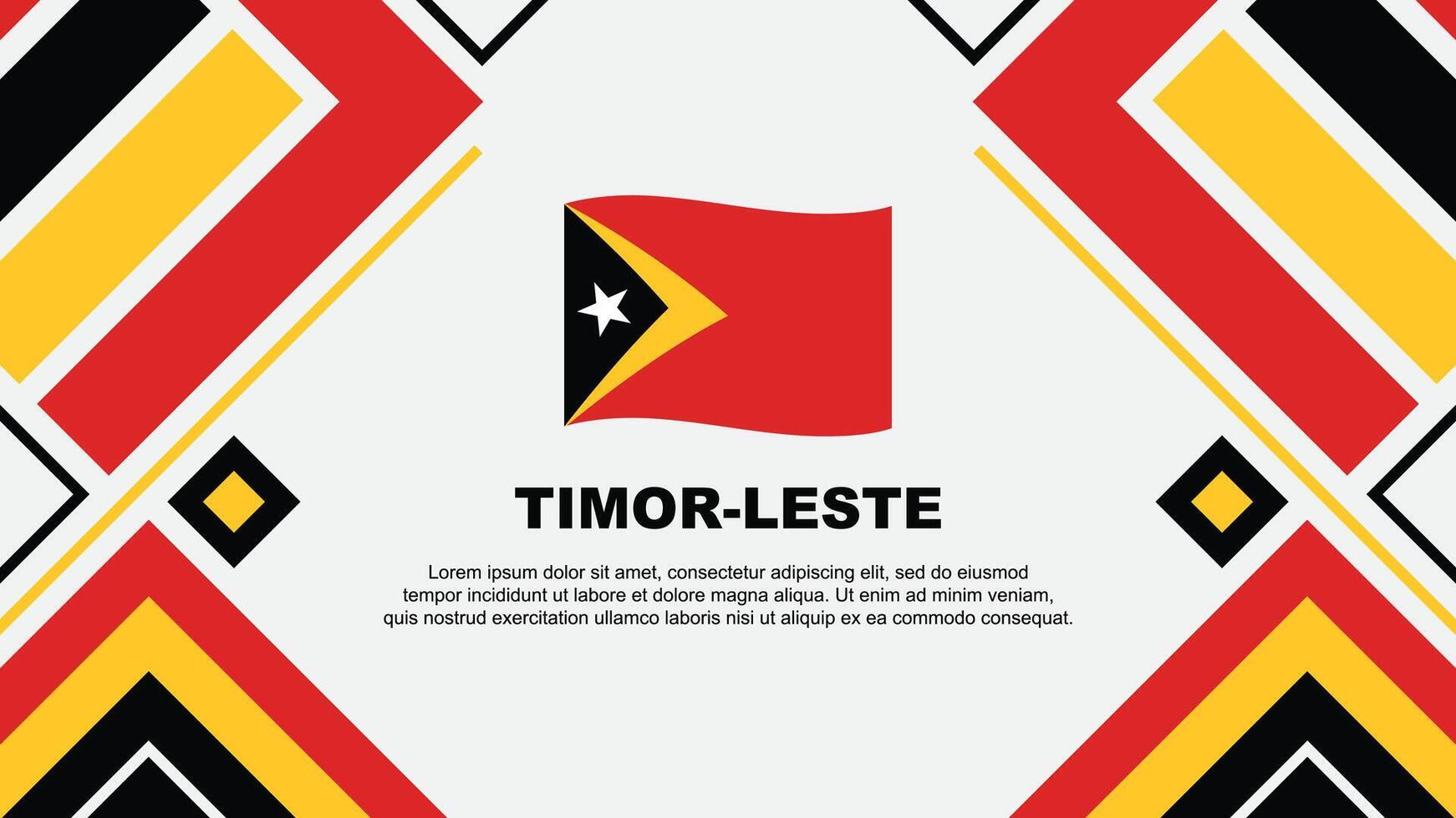 Timor leste bandera resumen antecedentes diseño modelo. Timor leste independencia día bandera fondo de pantalla vector ilustración. Timor leste bandera