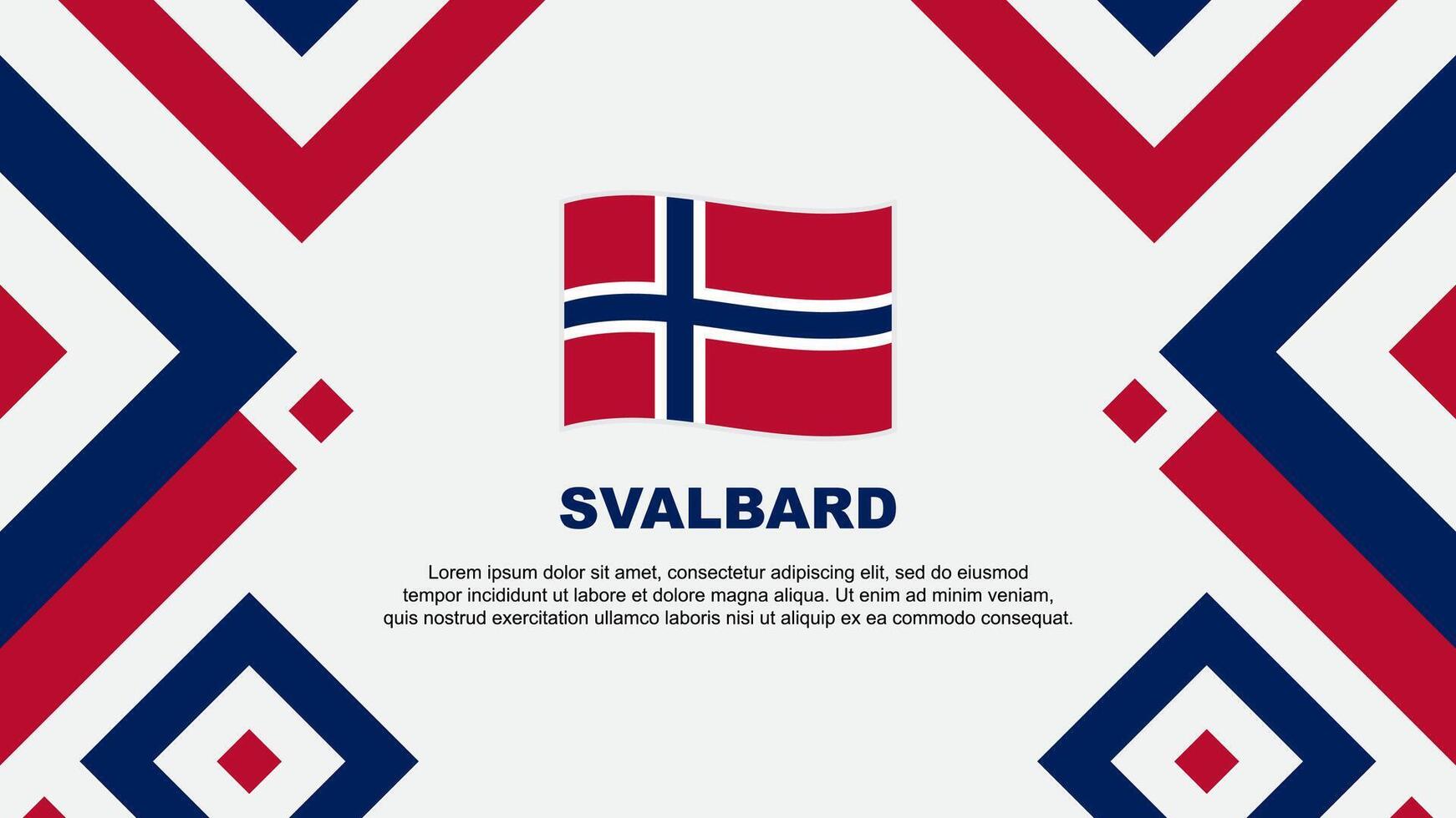 Svalbard Flag Abstract Background Design Template. Svalbard Independence Day Banner Wallpaper Vector Illustration. Svalbard Template