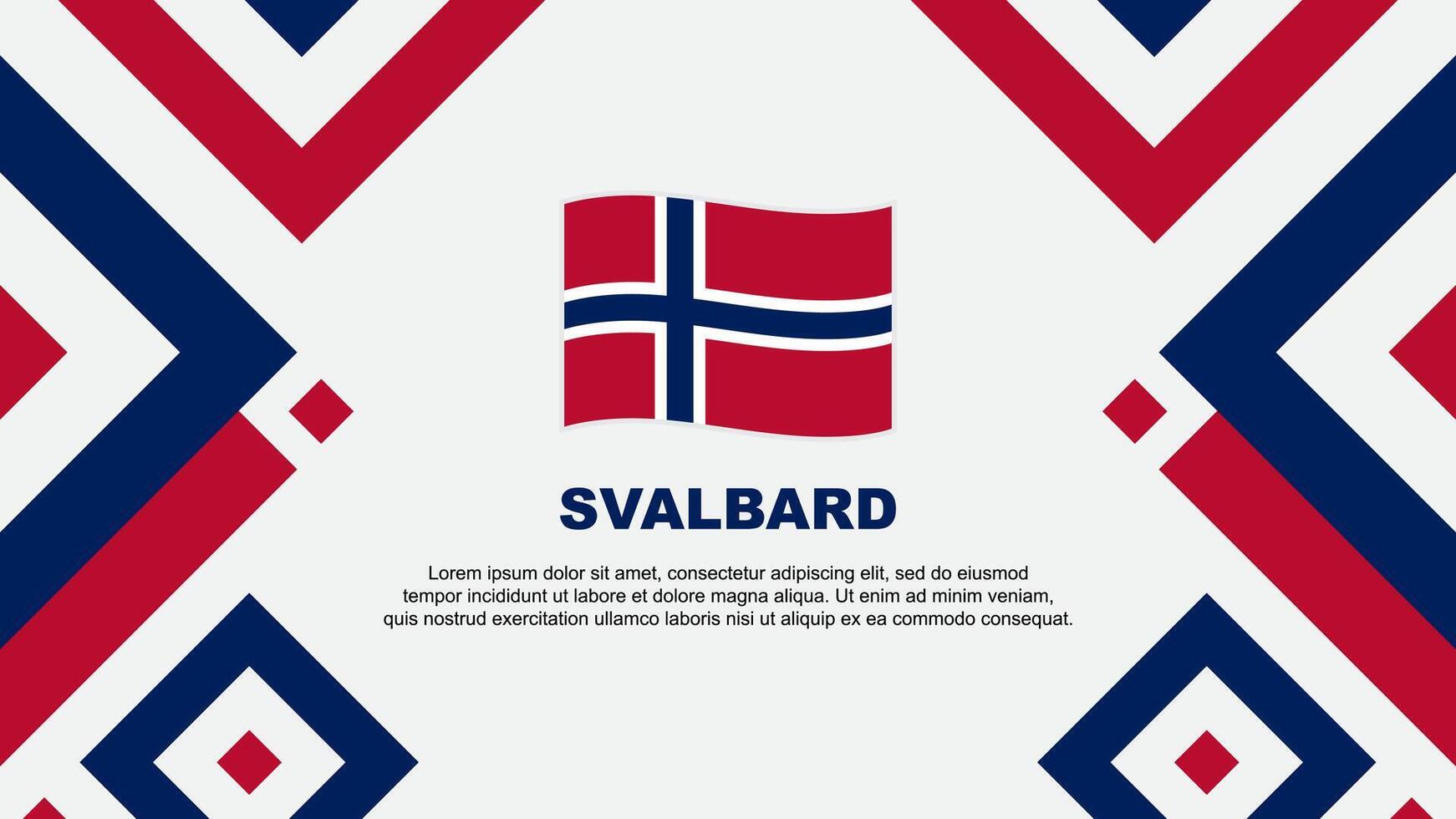 Svalbard Flag Abstract Background Design Template. Svalbard Independence Day Banner Wallpaper Vector Illustration. Svalbard Template