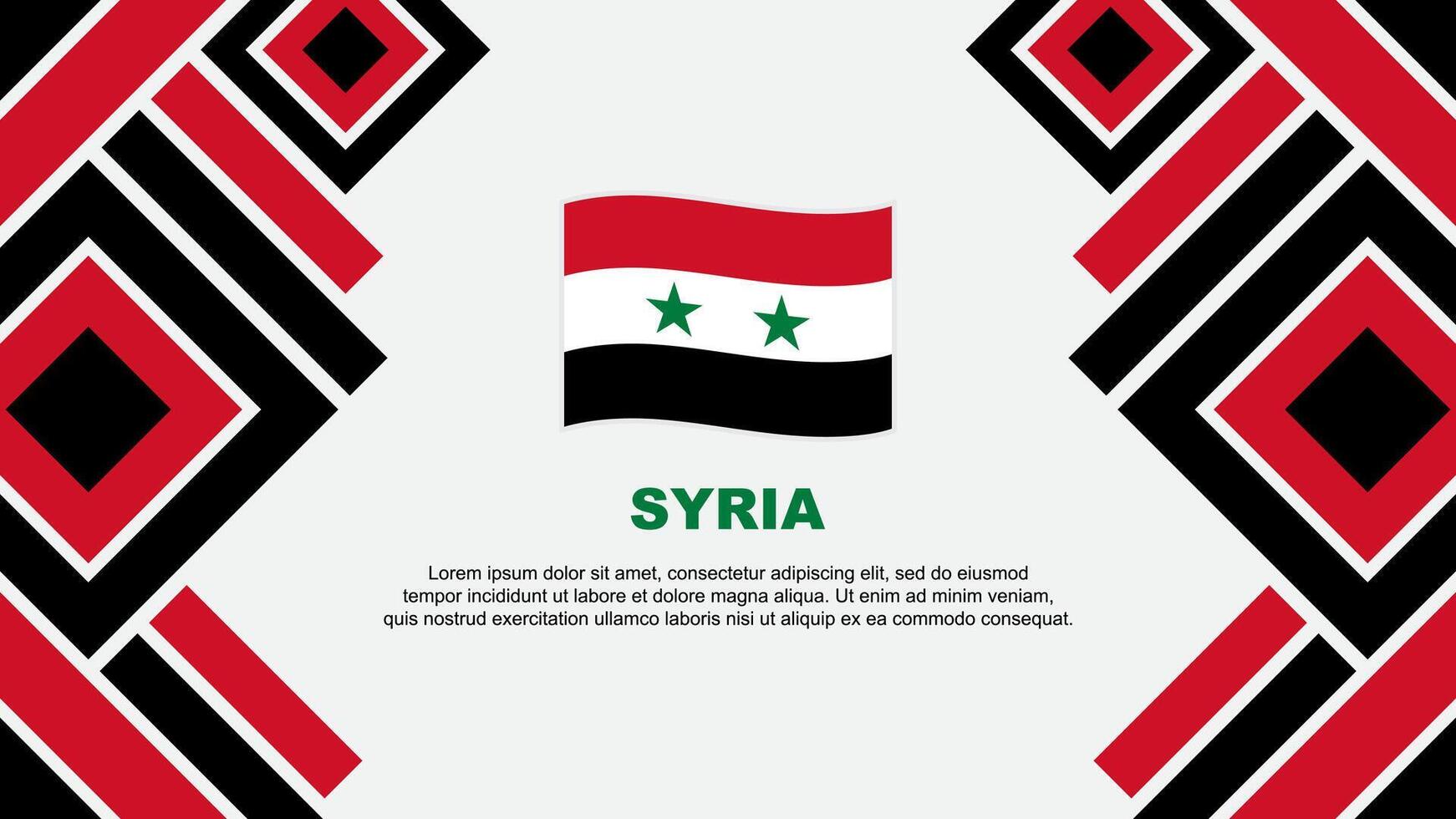 Siria bandera resumen antecedentes diseño modelo. Siria independencia día bandera fondo de pantalla vector ilustración. Siria