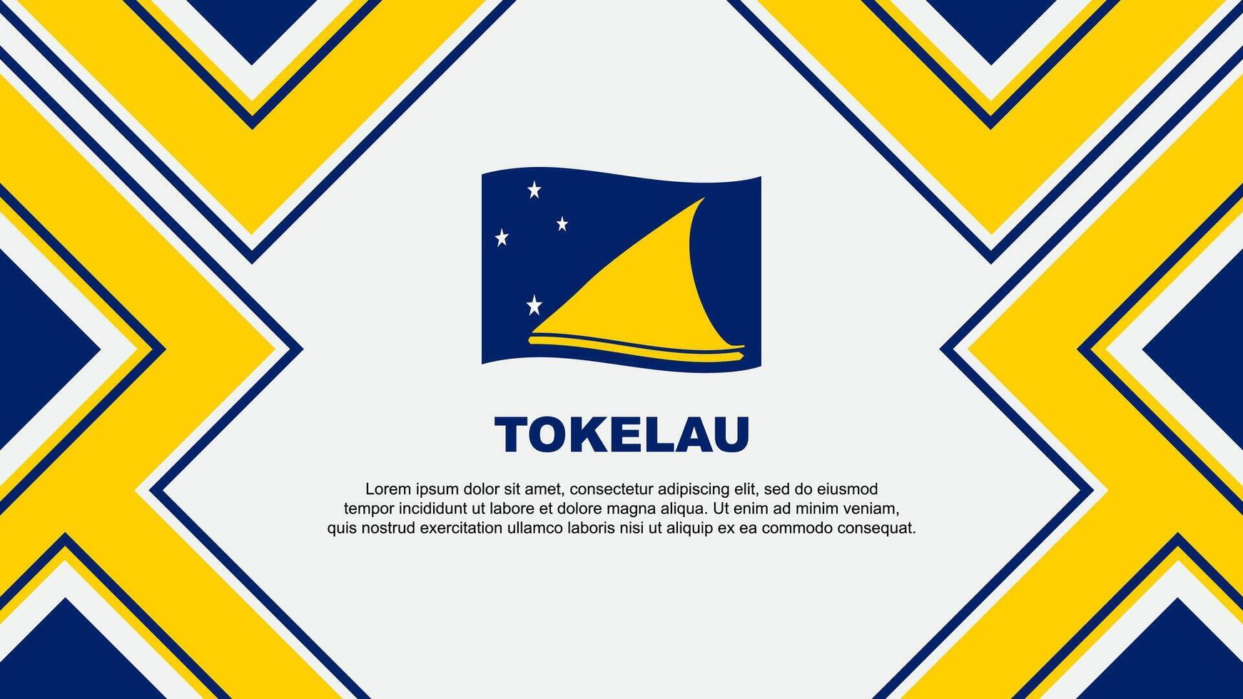 Tokelau Flag Abstract Background Design Template. Tokelau Independence Day Banner Wallpaper Vector Illustration. Tokelau Vector