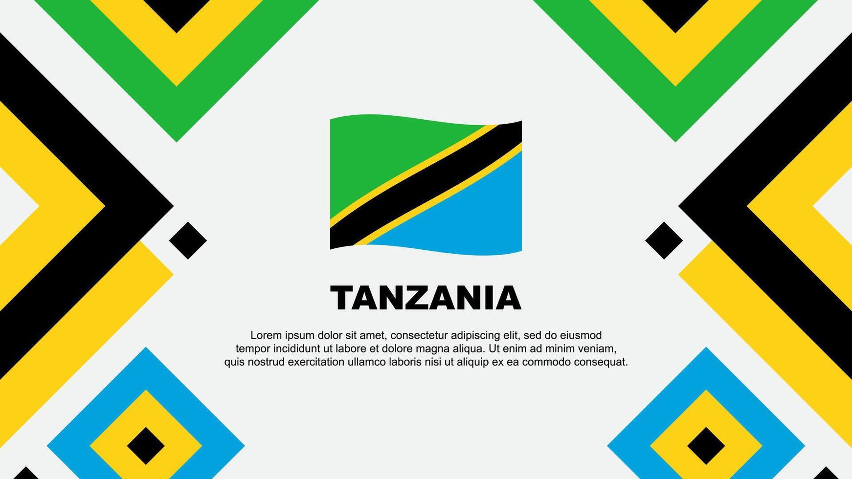 Tanzania bandera resumen antecedentes diseño modelo. Tanzania independencia día bandera fondo de pantalla vector ilustración. Tanzania modelo