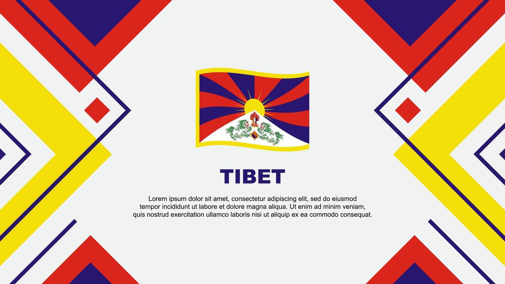 Tibet Flag Abstract Background Design Template. Tibet Independence Day Banner Wallpaper Vector Illustration. Tibet Illustration