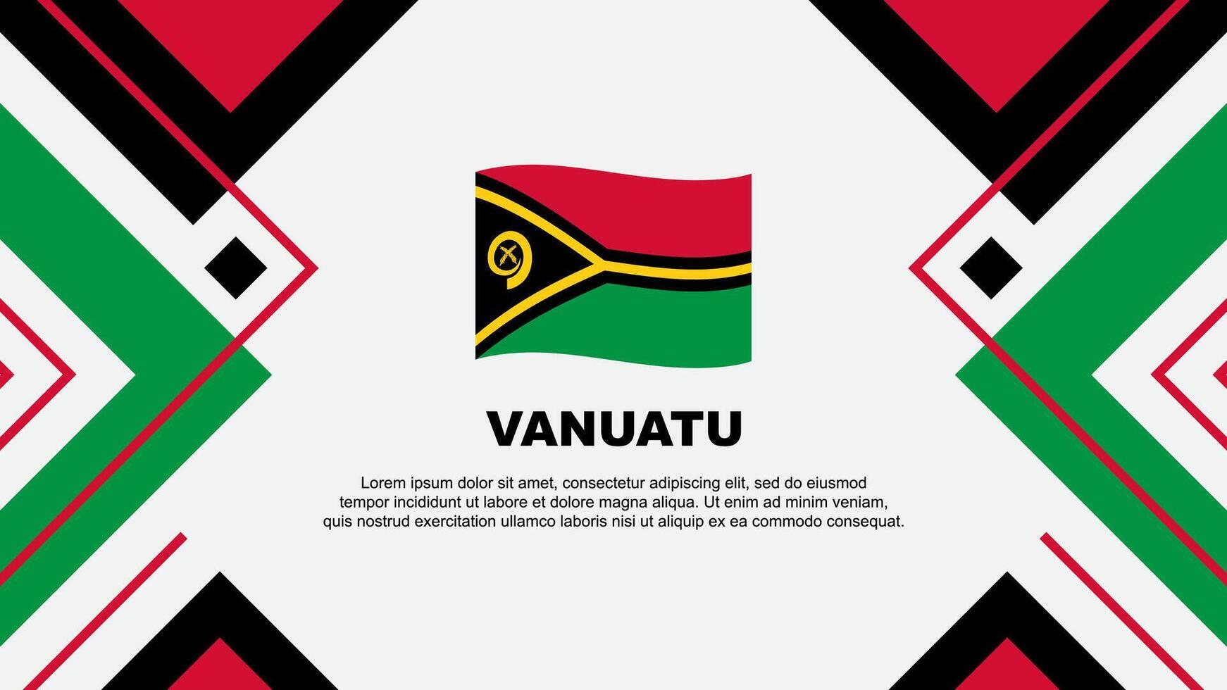 Vanuatu Flag Abstract Background Design Template. Vanuatu Independence Day Banner Wallpaper Vector Illustration. Vanuatu Illustration