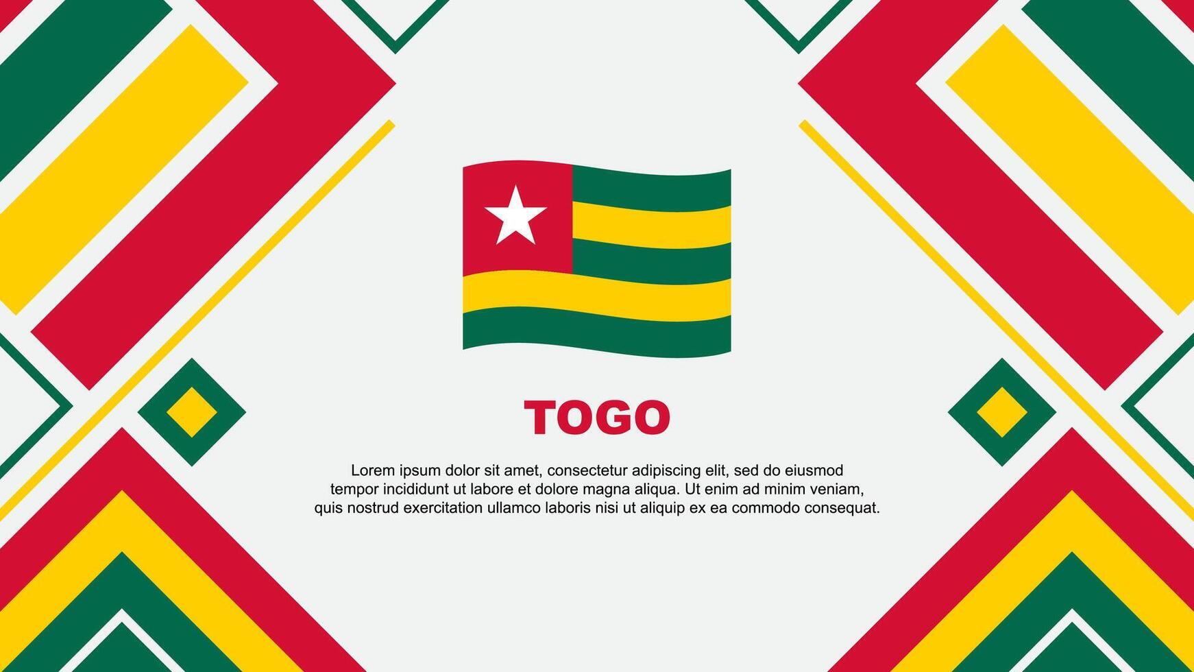 Togo Flag Abstract Background Design Template. Togo Independence Day Banner Wallpaper Vector Illustration. Togo Flag