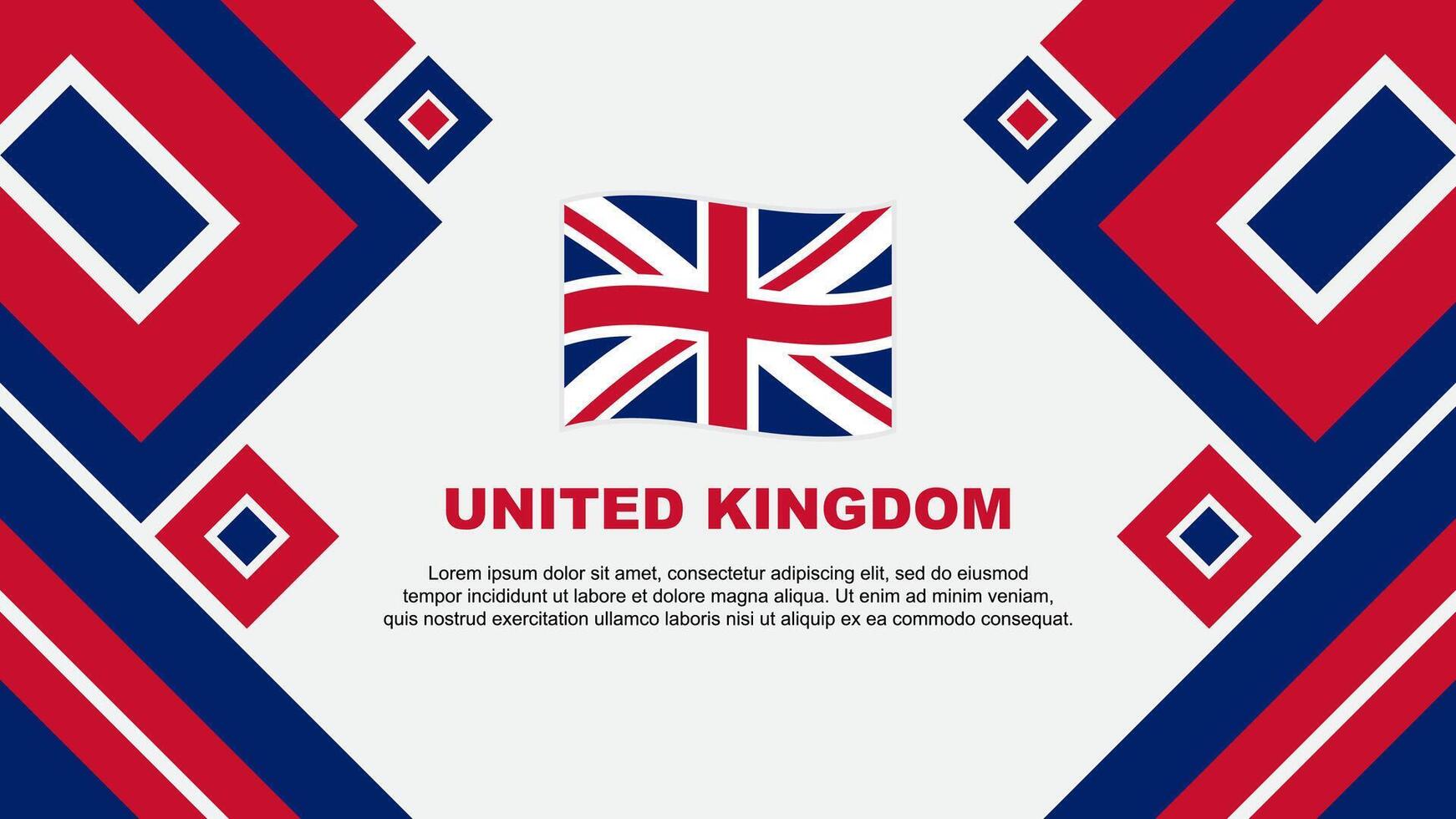 unido Reino bandera resumen antecedentes diseño modelo. unido Reino independencia día bandera fondo de pantalla vector ilustración. unido Reino dibujos animados