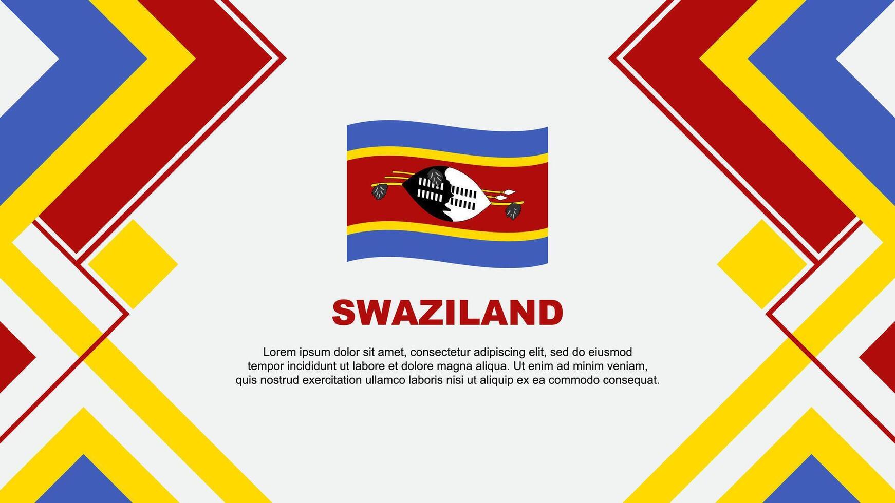 Swaziland Flag Abstract Background Design Template. Swaziland Independence Day Banner Wallpaper Vector Illustration. Swaziland Banner