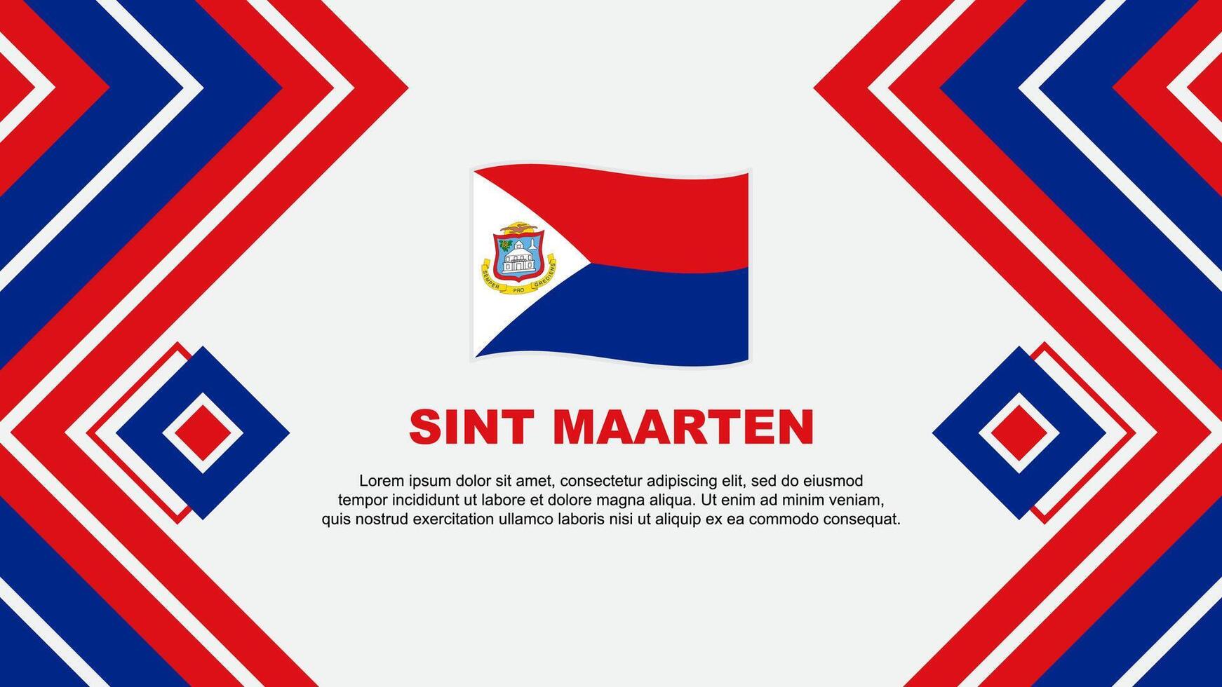 Sint Maarten Flag Abstract Background Design Template. Sint Maarten Independence Day Banner Wallpaper Vector Illustration. Sint Maarten Design