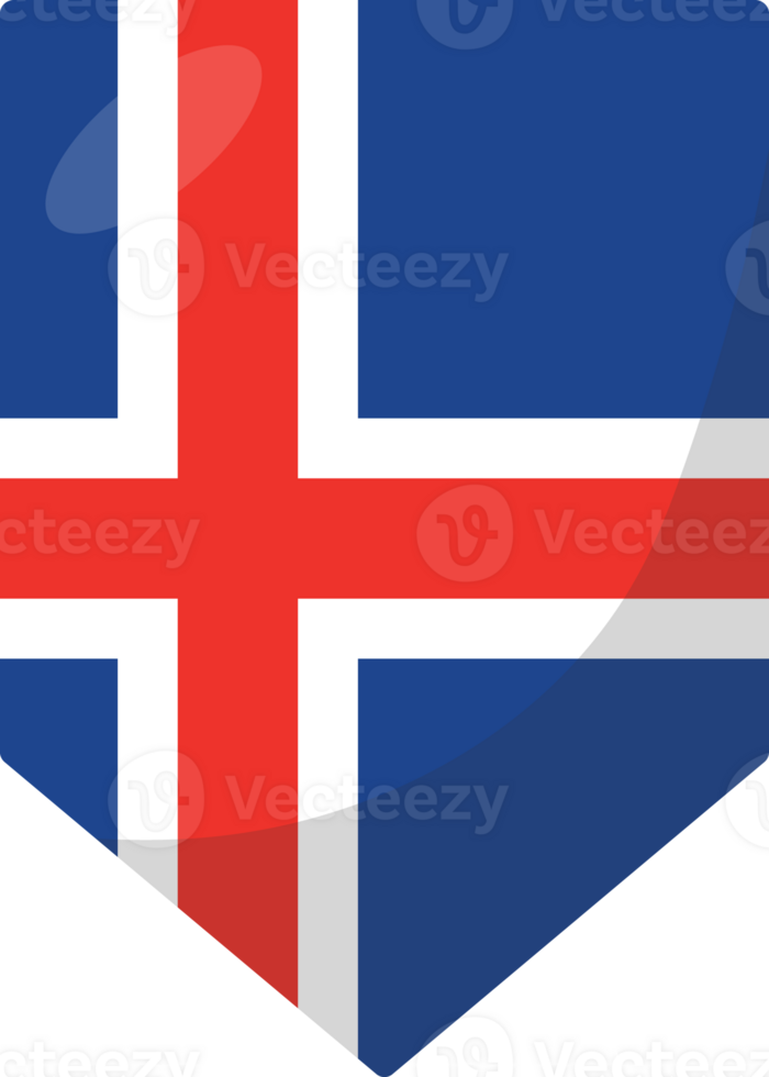 Islândia bandeira galhardete 3d desenho animado estilo. png