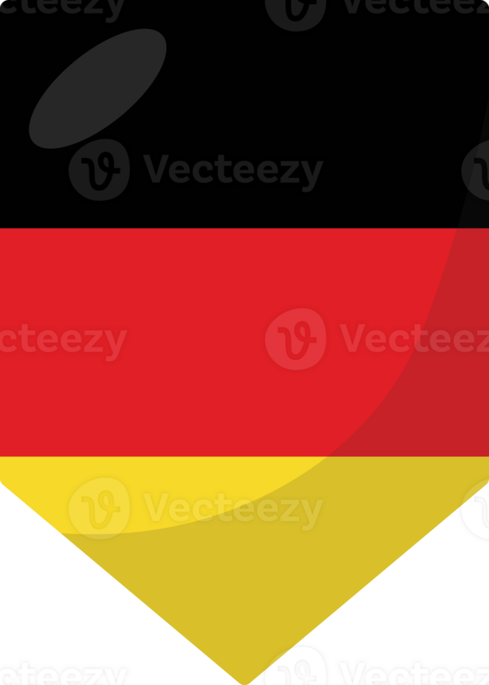 Germany flag pennant 3D cartoon style. png