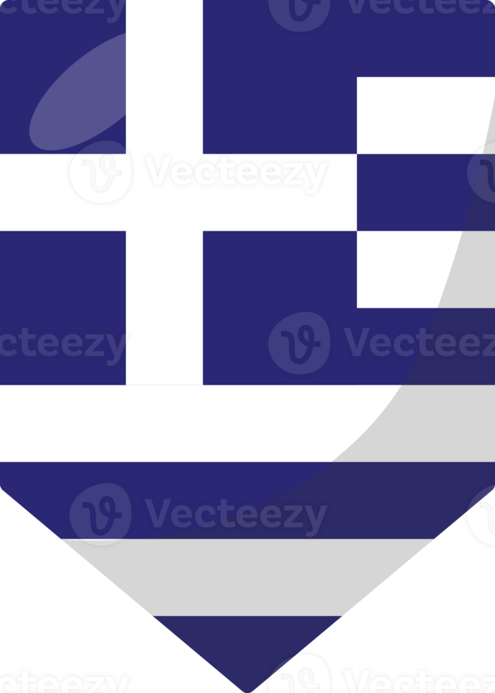 Greece flag pennant 3D cartoon style. png