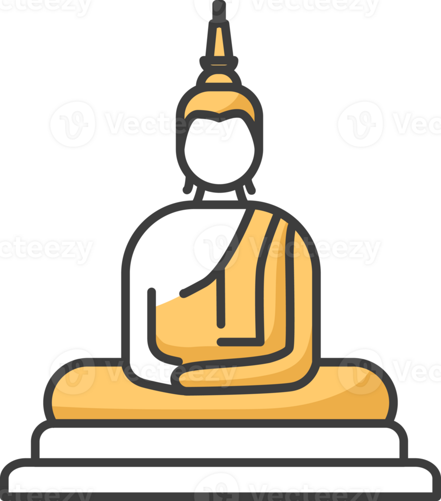 Buddha icon, Thailand flat icons, flat 1 color. png