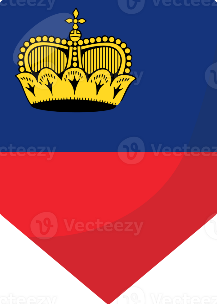 Liechtenstein flag pennant 3D cartoon style. png