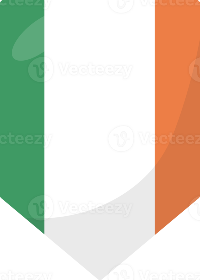 Irlanda bandiera bandierina 3d cartone animato stile. png