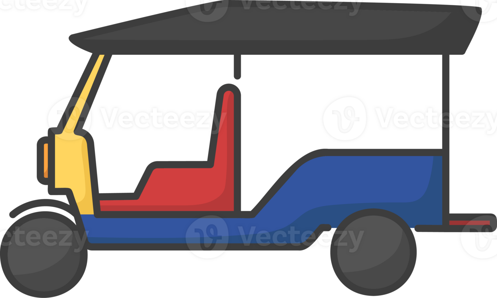 Tuk Tuk icon, Thailand flat icons, flat Color Line. png
