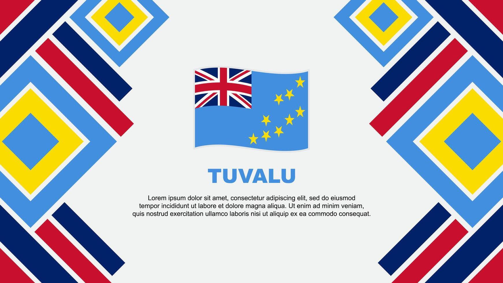 Tuvalu Flag Abstract Background Design Template. Tuvalu Independence Day Banner Wallpaper Vector Illustration. Tuvalu