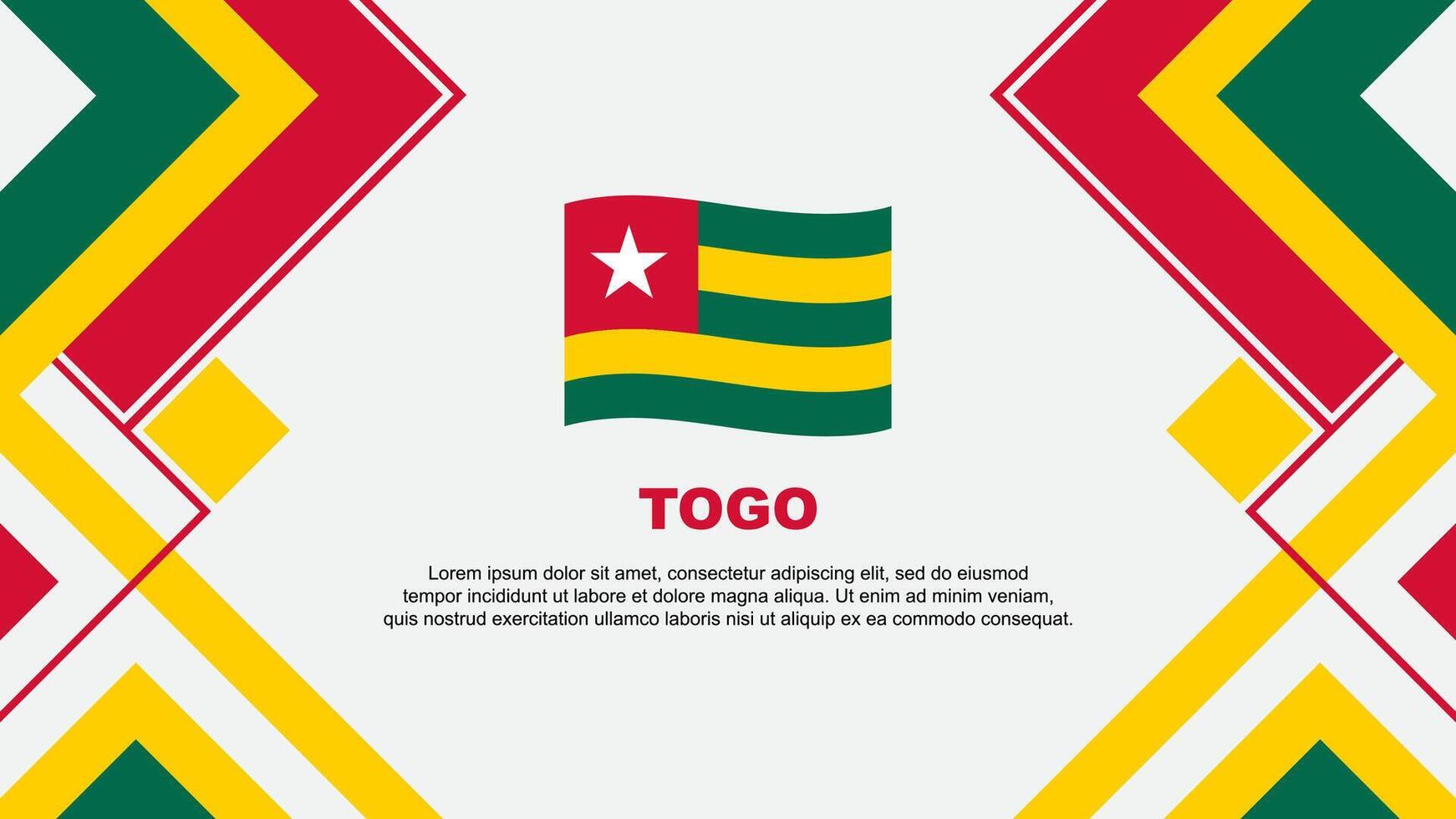 Togo Flag Abstract Background Design Template. Togo Independence Day Banner Wallpaper Vector Illustration. Togo Banner