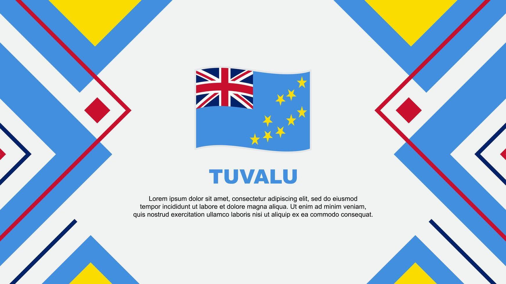 Tuvalu Flag Abstract Background Design Template. Tuvalu Independence Day Banner Wallpaper Vector Illustration. Tuvalu Illustration