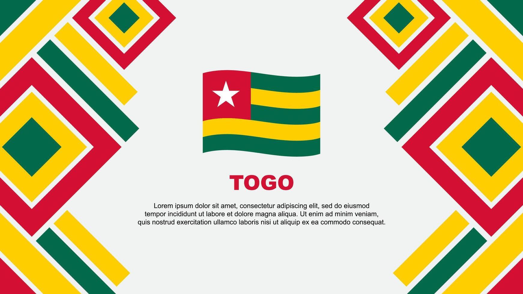 Togo Flag Abstract Background Design Template. Togo Independence Day Banner Wallpaper Vector Illustration. Togo