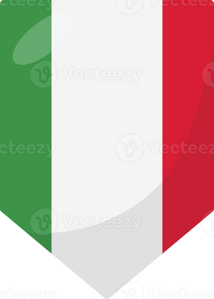 Italia bandiera bandierina 3d cartone animato stile. png