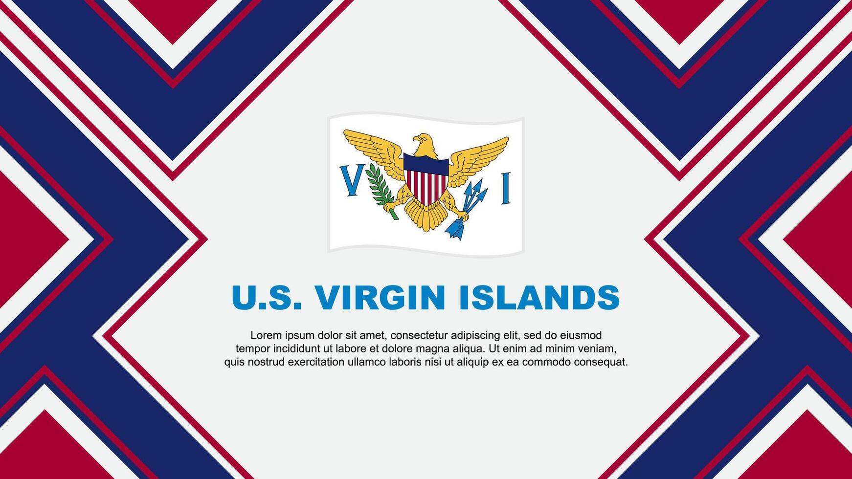 U.S. Virgin Islands Flag Abstract Background Design Template. U.S. Virgin Islands Independence Day Banner Wallpaper Vector Illustration. U.S. Virgin Islands Vector