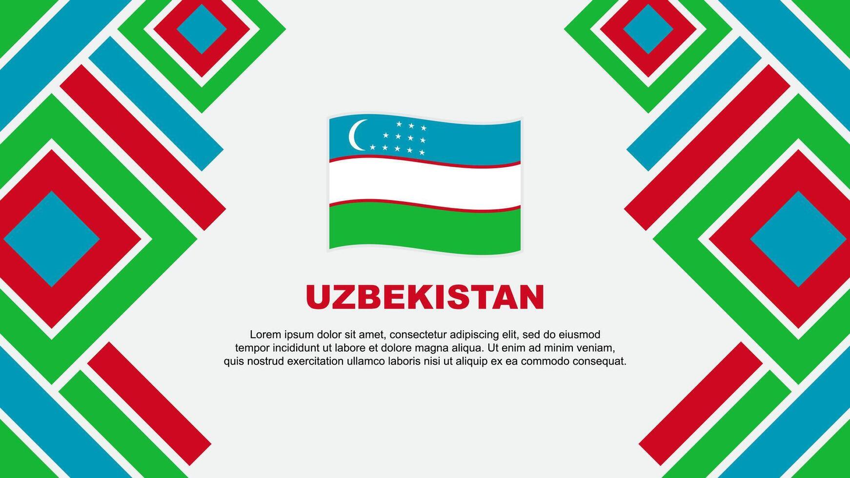 Uzbekistán bandera resumen antecedentes diseño modelo. Uzbekistán independencia día bandera fondo de pantalla vector ilustración. Uzbekistán