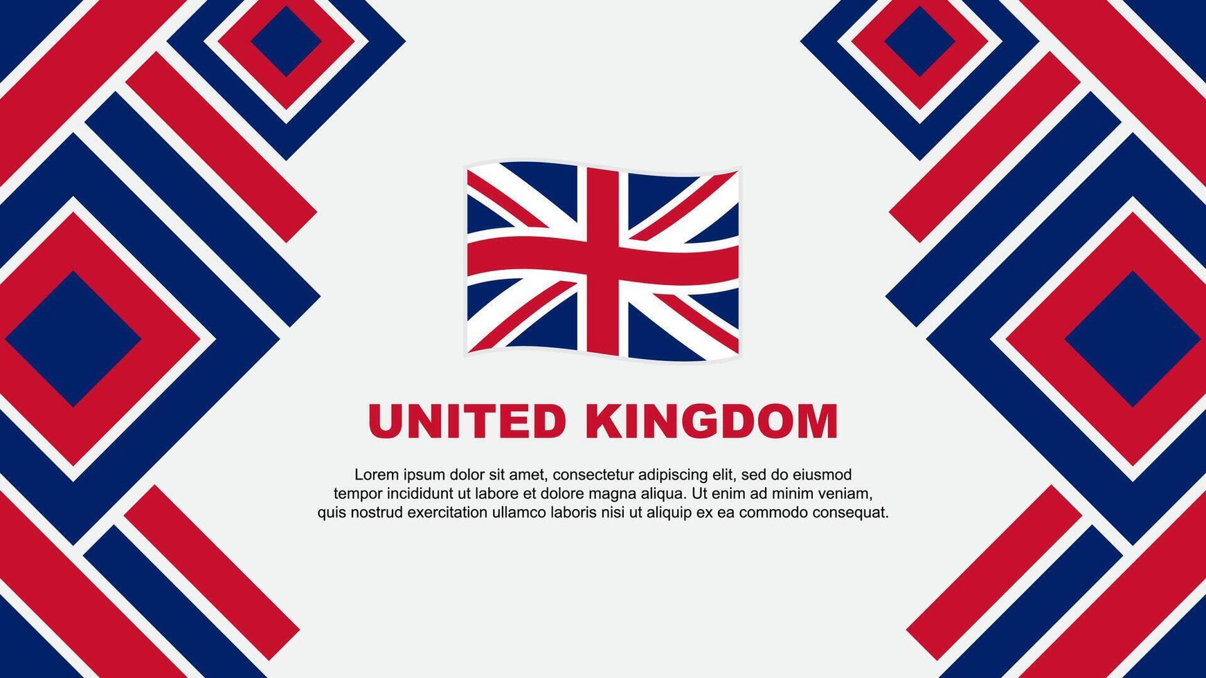 United Kingdom Flag Abstract Background Design Template. United Kingdom Independence Day Banner Wallpaper Vector Illustration. United Kingdom