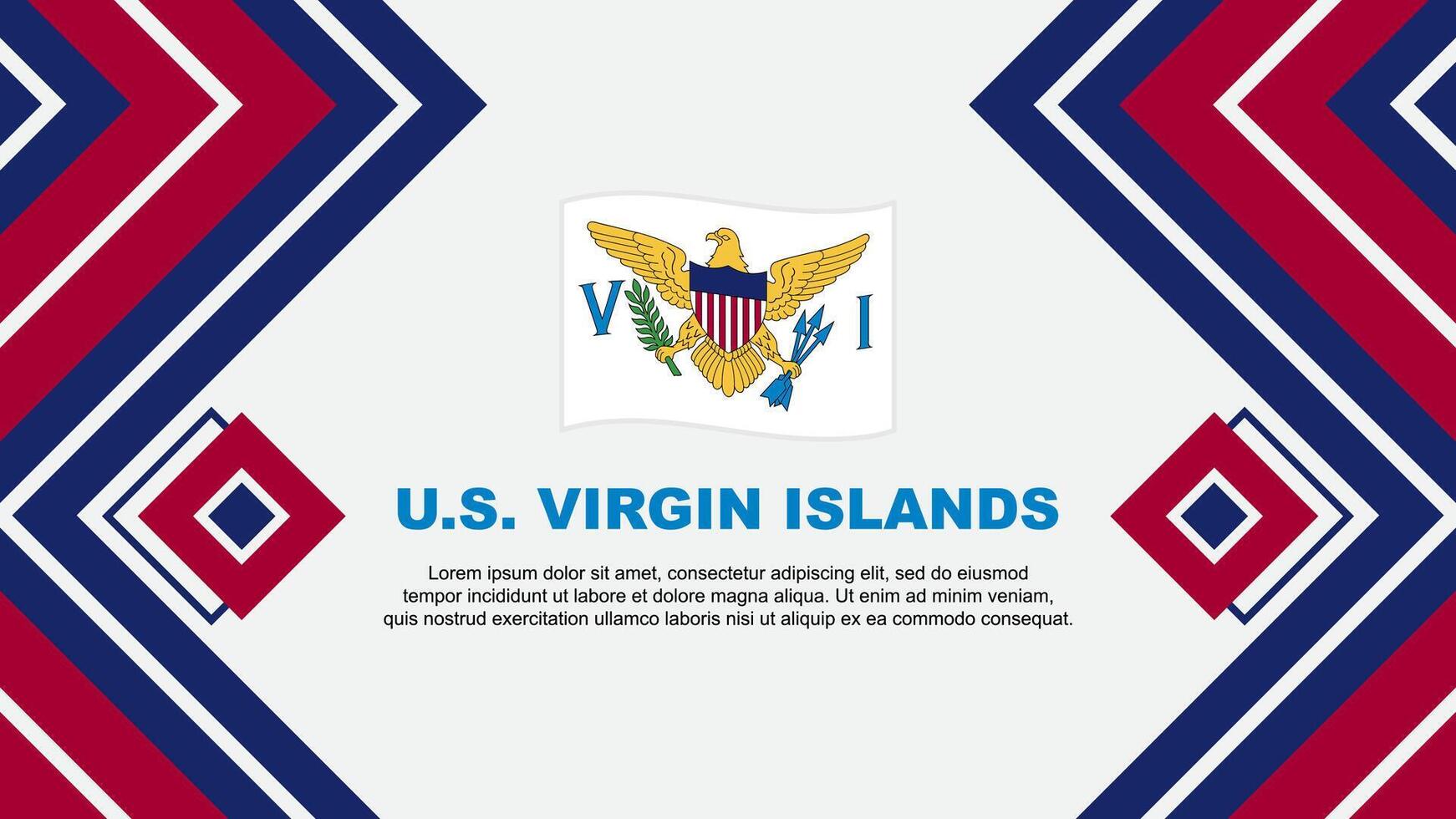 U.S. Virgin Islands Flag Abstract Background Design Template. U.S. Virgin Islands Independence Day Banner Wallpaper Vector Illustration. U.S. Virgin Islands Design