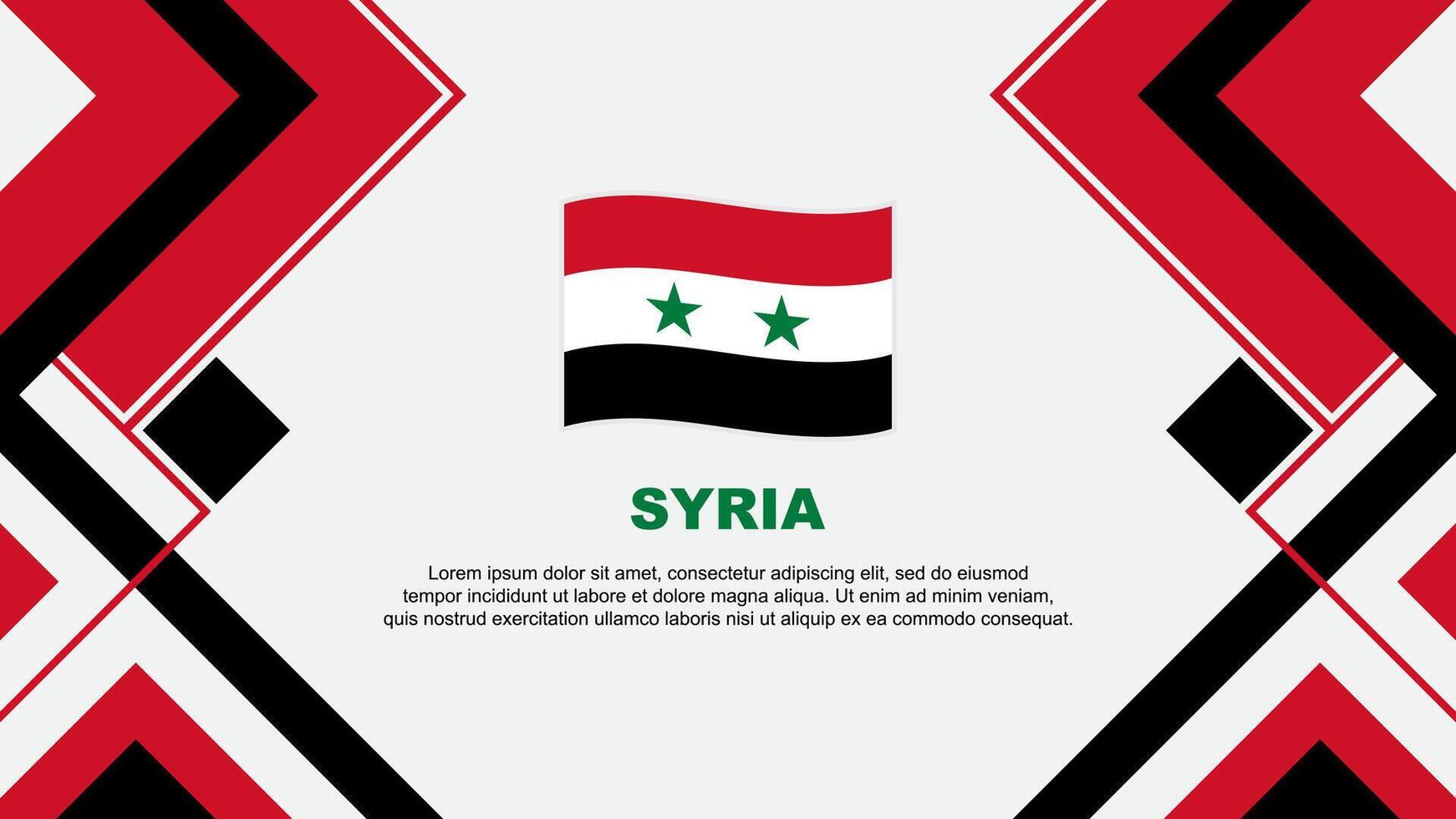 Syria Flag Abstract Background Design Template. Syria Independence Day Banner Wallpaper Vector Illustration. Syria Banner
