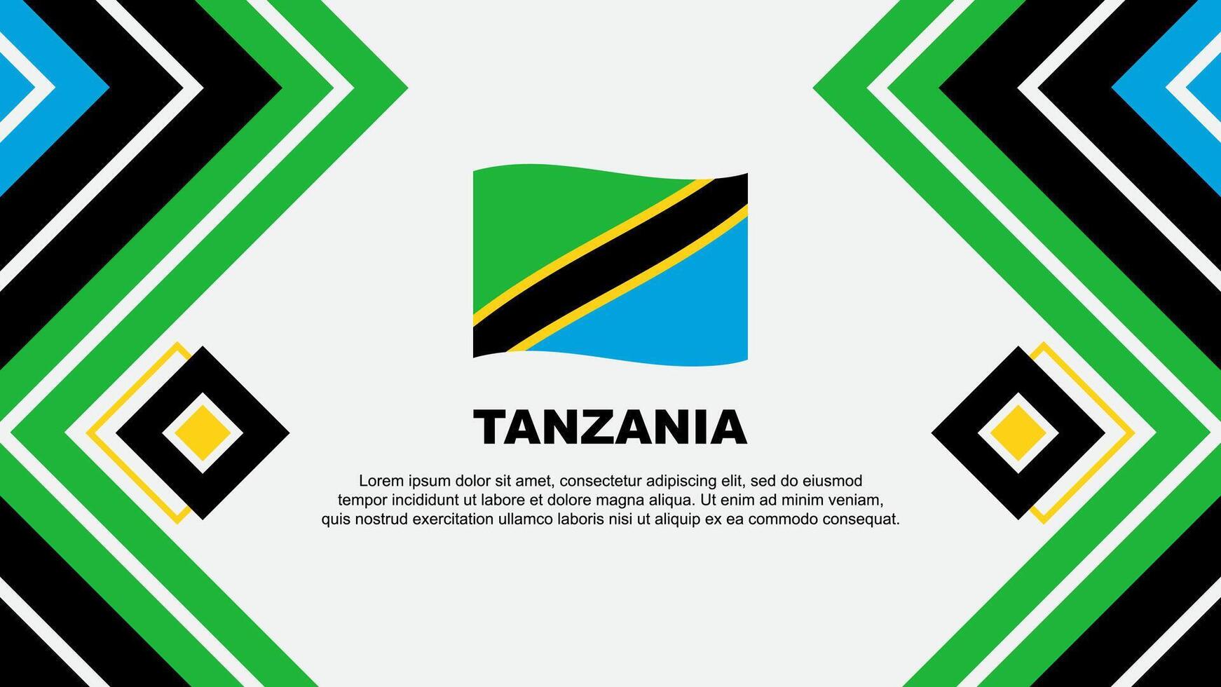 Tanzania bandera resumen antecedentes diseño modelo. Tanzania independencia día bandera fondo de pantalla vector ilustración. Tanzania diseño