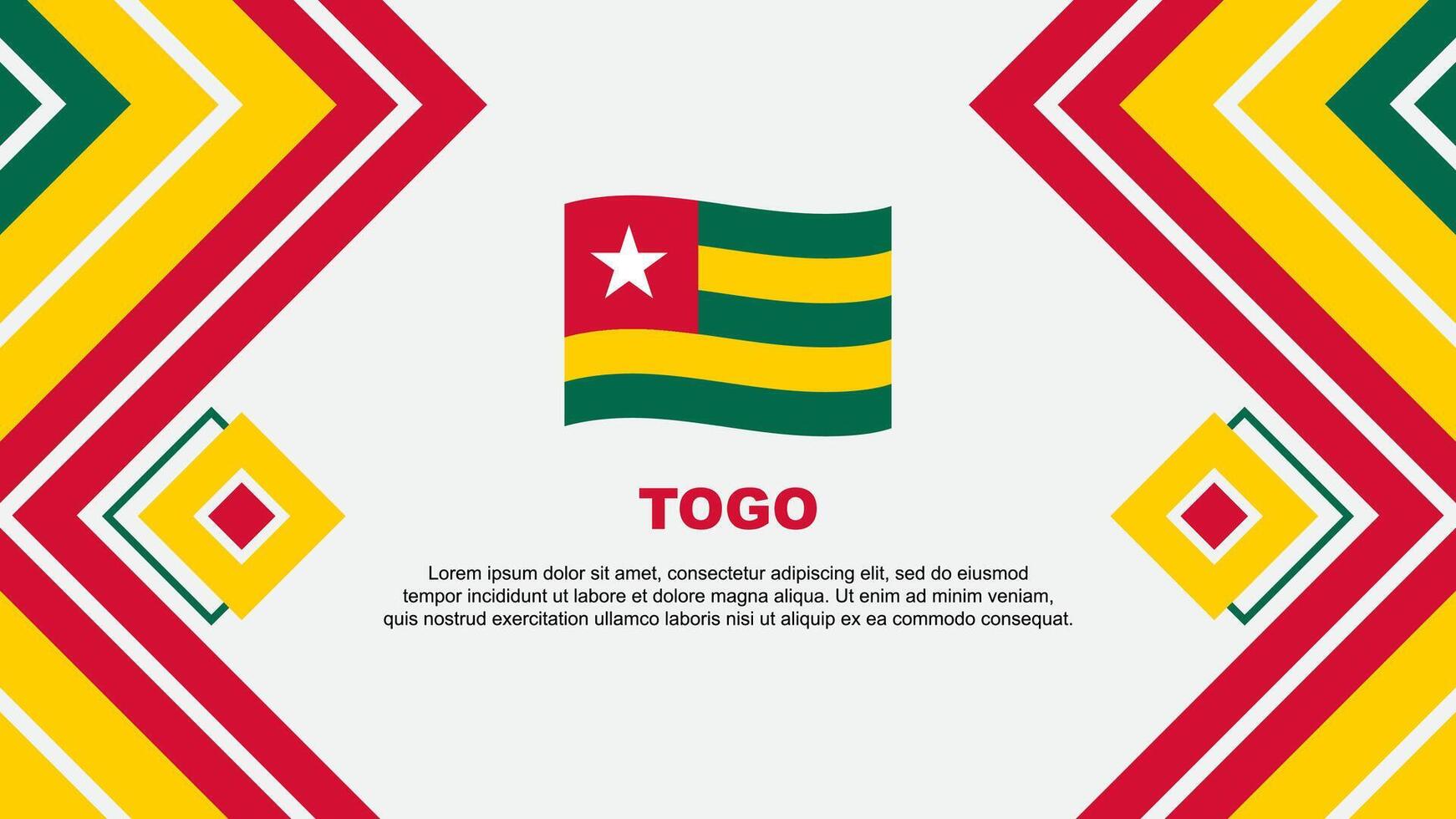 Togo Flag Abstract Background Design Template. Togo Independence Day Banner Wallpaper Vector Illustration. Togo Design